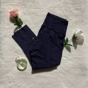 Lululemon Fast Free Cropped Leggings Midnight Navy